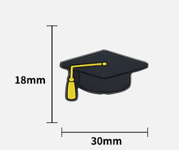 Silicone Focal Beads Graduation Cap with Tassel Detail 2