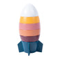 Wooden Space Rocket Montessori Toys Color Shape Pairing 8x8x18cm 6