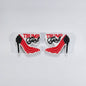 20pcs Silicone Focal Beads Red High Heels with USA Flag Detail
