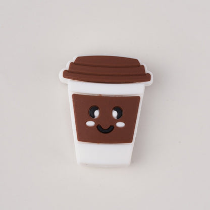 20pcs Silicone Focal Beads Smile Cup Front Facing Design 5