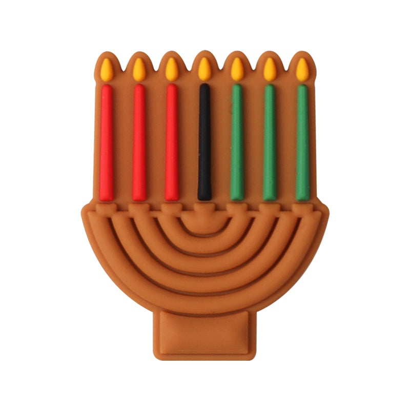 20Pcs Silicone Focal Beads Kwanza Festival Symbol Set 12