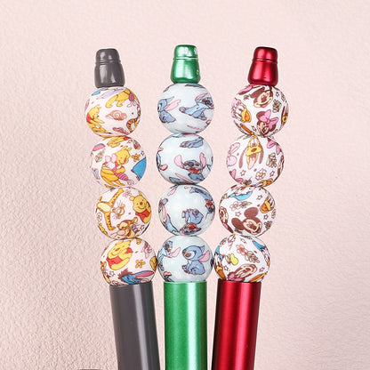 50pcs 15mm Disney Silicone Beads Printed Design 6