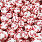 50pcs 15mm Flower Silicone Beads Printed Design