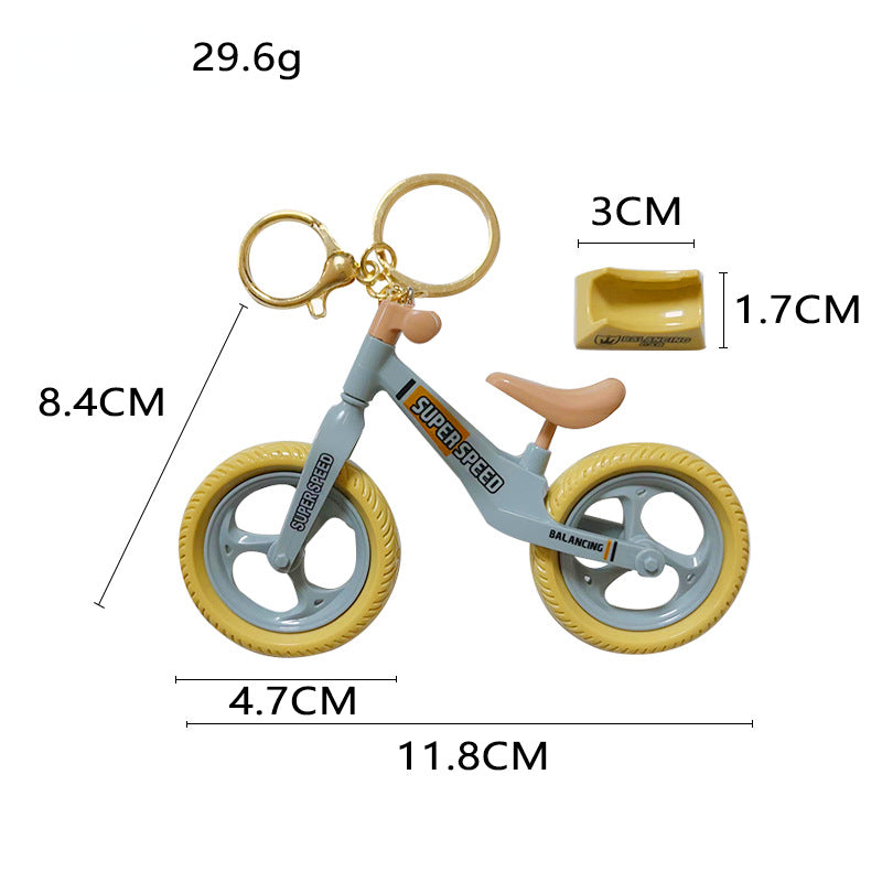 Bicycle Plastic Keychain Cute Mini Bike Charm Accessory 3