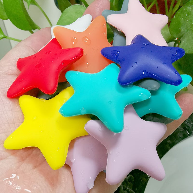 45mm Star Silicone Beads 50pcs