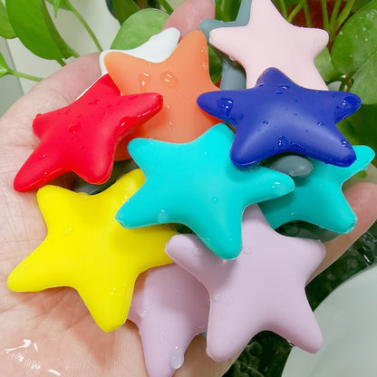 45mm Star Silicone Beads 50pcs