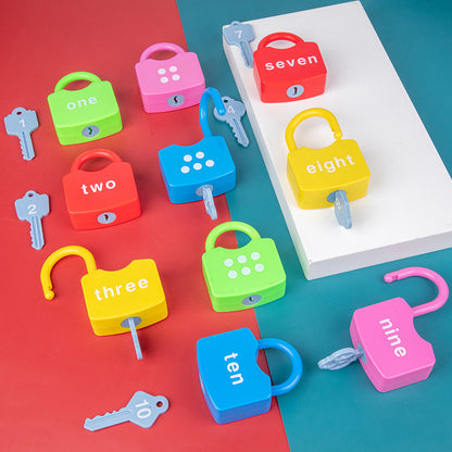 Wooden Montessori Toys Letter and Number Unlocking Toy for Kids 4
