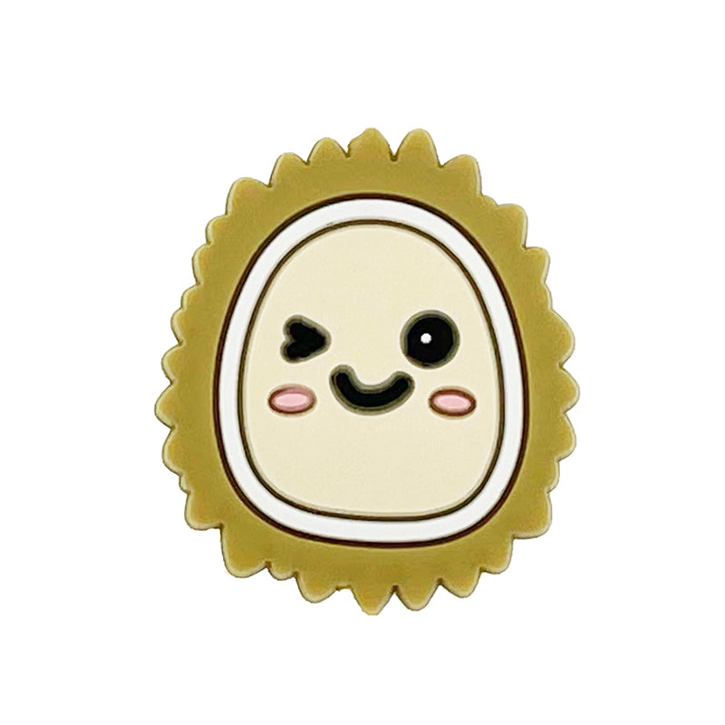 20pcs Silicone Focal Beads Durian Fruit Winking Face