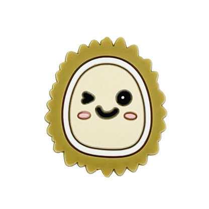 20pcs Silicone Focal Beads Durian Fruit Winking Face
