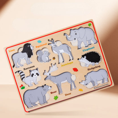 Wooden 3D Animal Magnetic Puzzle Montessori Toys for Kids 2