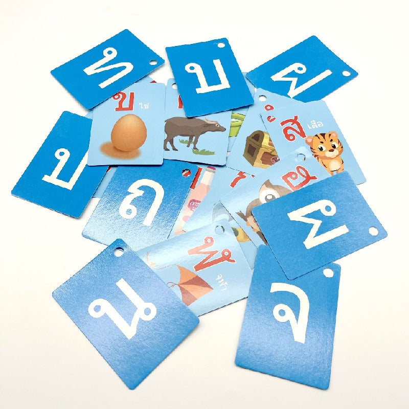 Educational Paper Flash Cards Thai Language Learning Toy 6.2x8.8cm 4