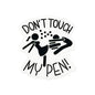 20pcs Silicone Focal Beads Don’t Touch My Pen Printed Text Design