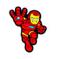 20pcs Silicone Focal Beads Red Gold Armored Superhero Front Facing