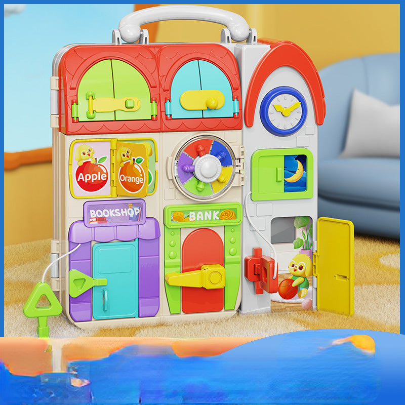 Plastic Busy Board Montessori Toys Unlock Busy Panel Activity Toy 2