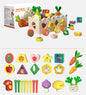 Wooden Montessori Toys Farm Fruit Vegetable Car Educational Toy 6