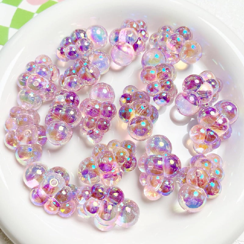 10pcs 22x32mm UV Finish Transparent Cloud Acrylic Beads DIY Bracelet Making 3