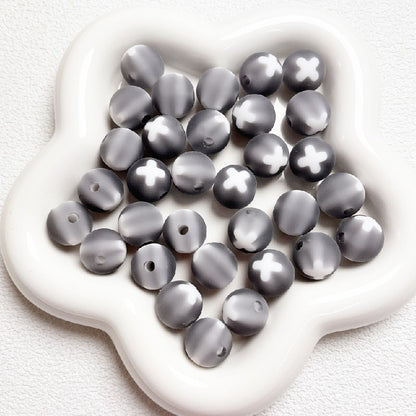 10pcs 16mm Bicolor Round Acrylic Beads DIY Bracelet Making 9