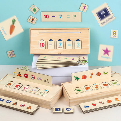 Wooden Montessori Toys Knowledge Classification Box Educational Toy 2