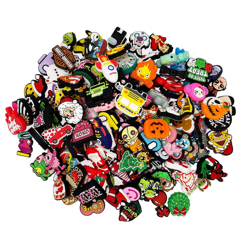 100Pcs Silicone Focal Beads Bulk Different Random Mix