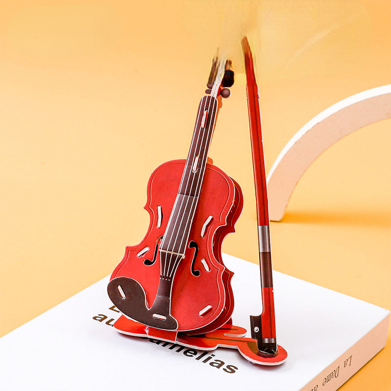 3D Paper Puzzle Musical Instruments Educational Toy for Kids 6