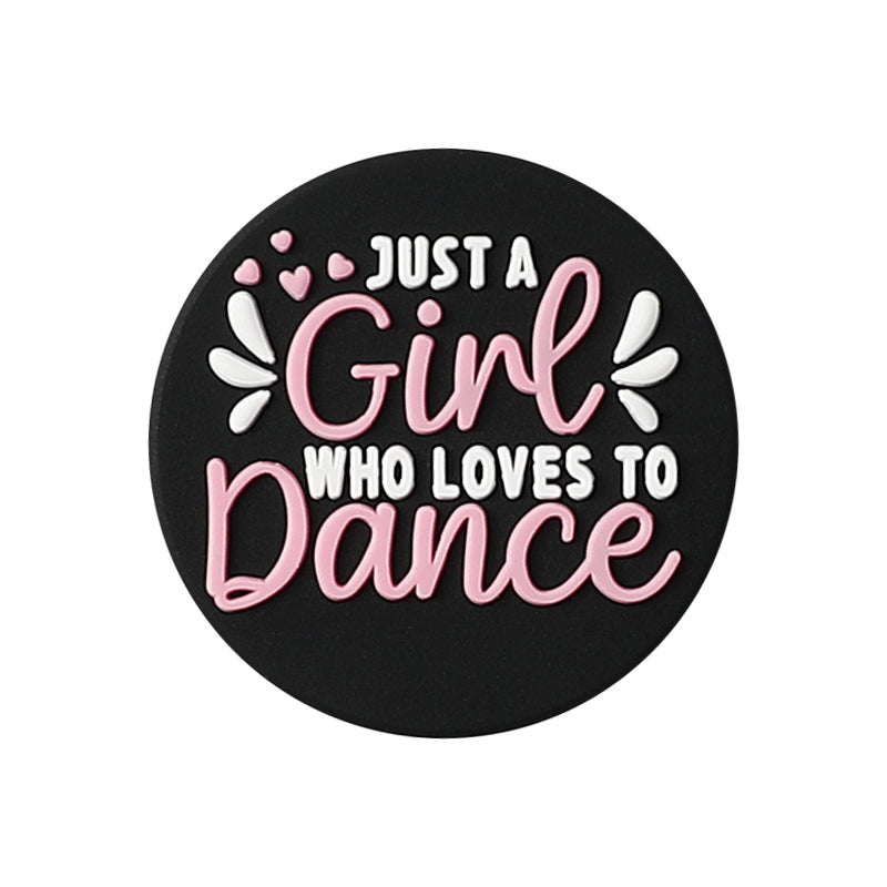 20Pcs Silicone Focal Beads Dance Theme Stand on Tiptoe Design 13