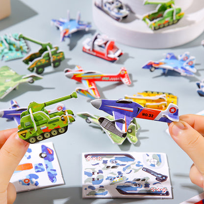 Military Vehicle 3D Puzzle Toy Paper Craft Educational Set 10pcs 4