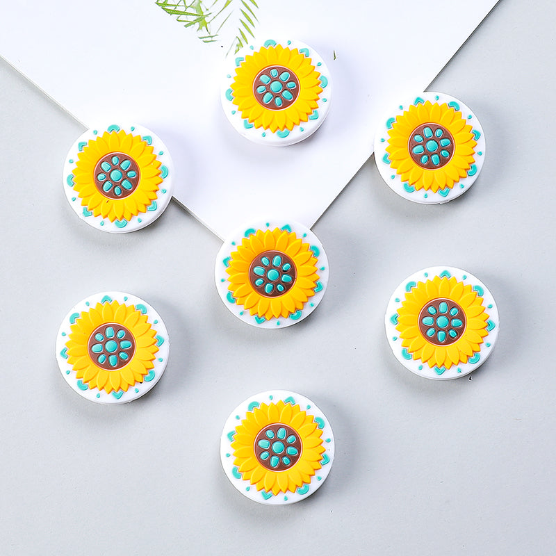 20pcs Silicone Focal Beads Daisy Variety Set You Are My Sunshine Text 10