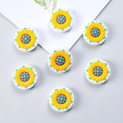 20pcs Silicone Focal Beads Daisy Variety Set You Are My Sunshine Text 10