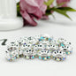 100pcs 10mm Large Hole Rhinestone Spacer Beads Copper Metal Frame 5