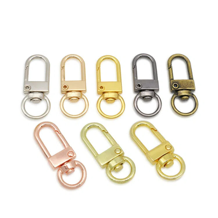 33mm Zinc Alloy Metal Door Keychain Buckle Electroplated 50pcs