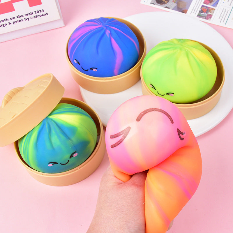 TPR Steamed Stuffed Bun Squishy Toy Sensory Stress Relief Squeeze 4