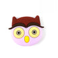 Silicone Focal Beads Cute Owl Front Facing Design 11