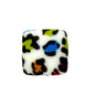 50pcs 13.5mm Printed Square Silicone Beads Variety Designs 4