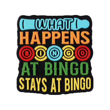 Silicone 3D Focal Beads Bingo Game Team with Number Detail 15