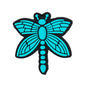 Silicone Focal Beads Blue Purple Colored Tail Dragonfly Side Profile 2