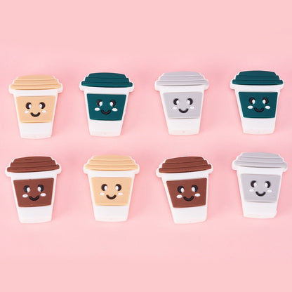 20pcs Silicone Focal Beads Smile Cup Front Facing Design 2