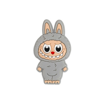 20Pcs Silicone Focal Beads Funny Character Bunny Suit Design 5
