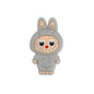 20Pcs Silicone Focal Beads Funny Character Bunny Suit Design 5