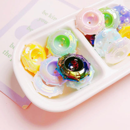 10pcs 30mm Candy Frisbee Acrylic Beads DIY Bracelet Making 11