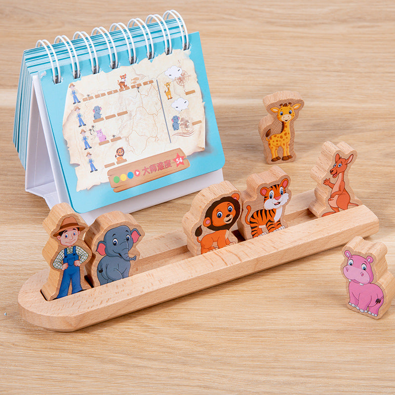 Wooden Noah's Ark Board Game Montessori Toys 3
