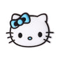 20Pcs Silicone Focal Beads White Cat Head with Bow Detail 7