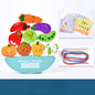 Wooden Building Blocks Animal Vegetable Fruit Balance Stacking Toy 9