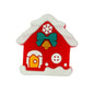 Silicone 3D Focal Beads Christmas Gingerbread House Snow Roof Design