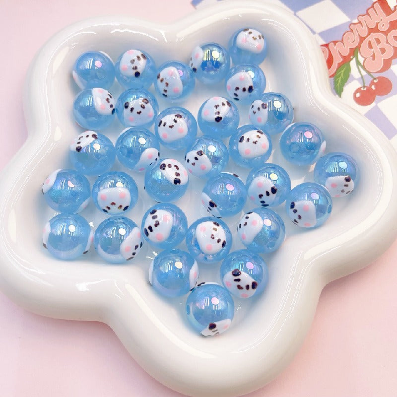 2pcs 16mm Transparent Cat Rabbit Acrylic Beads DIY Bracelet Making 9
