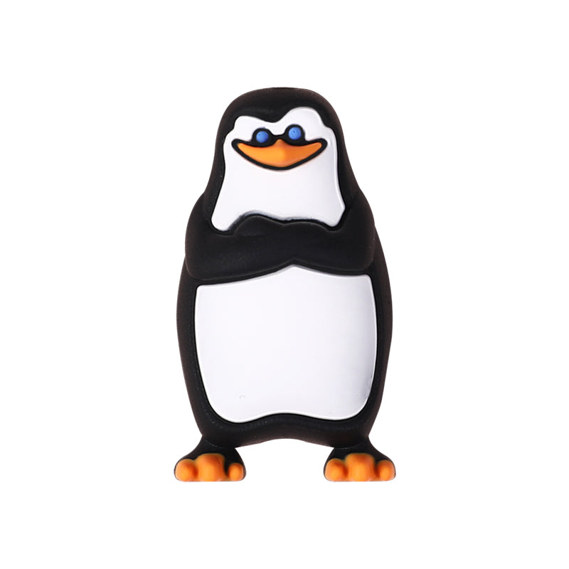 20Pcs Silicone 3D Focal Beads Penguin Animal Characters Set 14