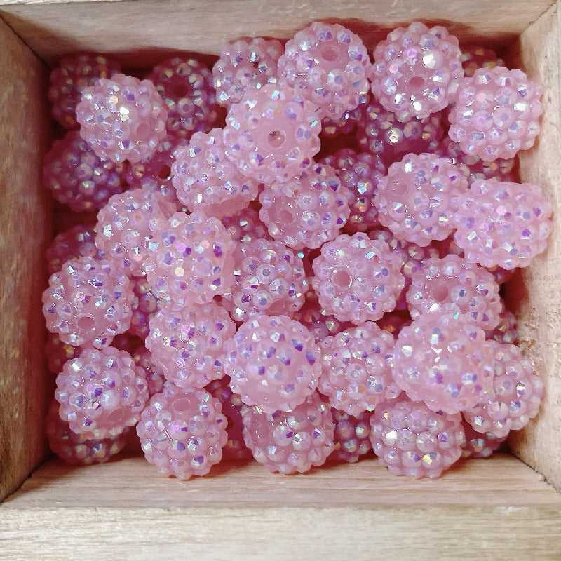 50pcs 14mm Rhinestone Beads Sparkling Decorative Beads 9