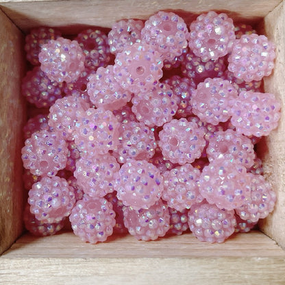 50pcs 14mm Rhinestone Beads Sparkling Decorative Beads 9
