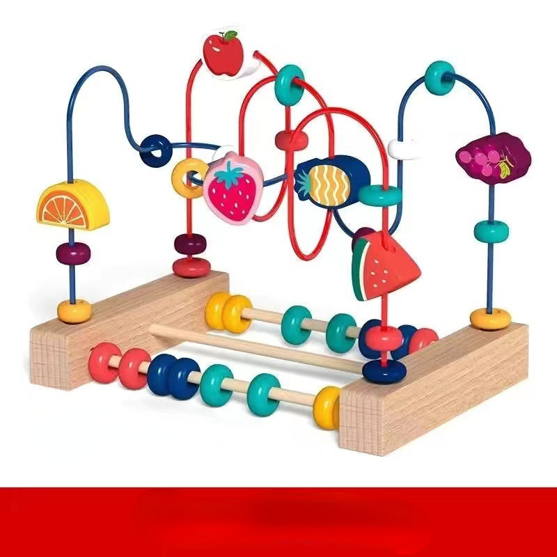Wooden Bead Maze Educational Activity Toy for Toddlers 3