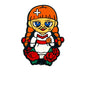 20pcs Silicone Focal Beads Halloween Doll with Braided Hair and Rose Base