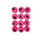 1 Set Silicone Focal Beads Twelve Constellation Symbol 15mm Round Shape 9